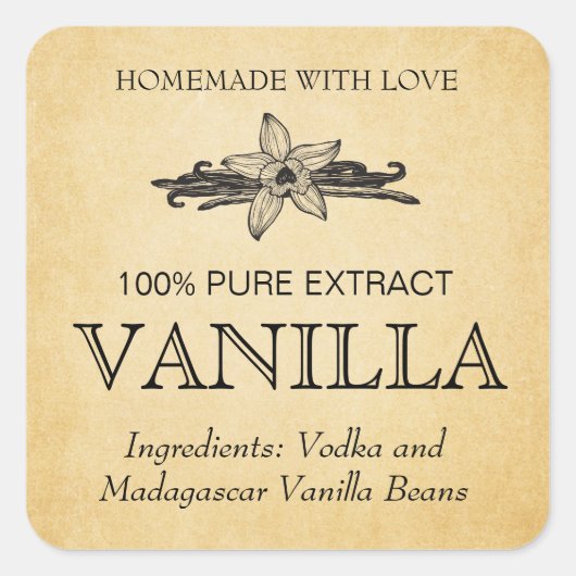 Vanille-extract label VE005_04sqcu aanpassen (Voorkant)