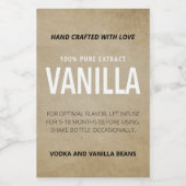  Vanille Extract Label VE006_1 Wijn Etiket (Enkel label)
