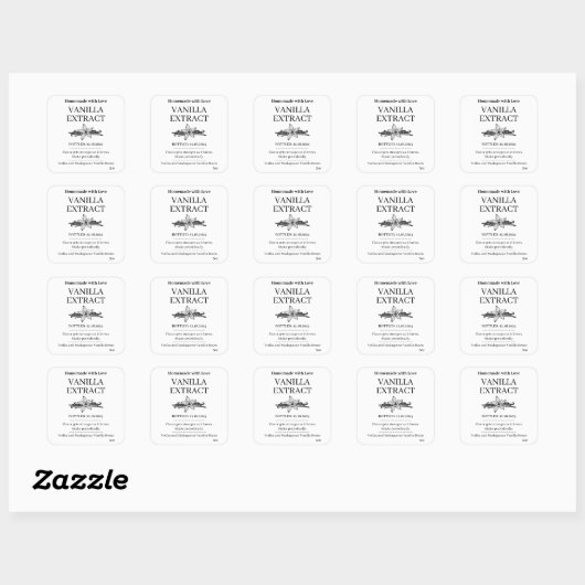 Vanille-extract modern label sticker V4 (Vel)