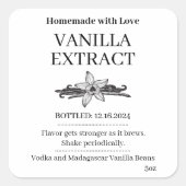 Vanille-extract modern label sticker V4 (Voorkant)