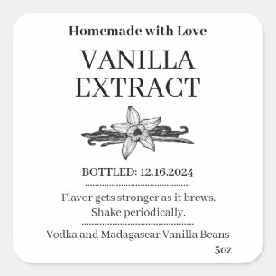 Vanille-extract modern label sticker V4