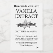 Vanille-extract modern label sticker V4 (Enkel label)