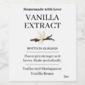 Vanille-extract modern label sticker VE101wn (Enkel label)