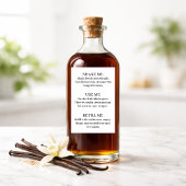Vanille-extract modern labelsticker VE105tr Wijn Etiket