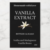 Vanille-extract moderne aangepaste label VE103tr Wijn Etiket (Enkel label)