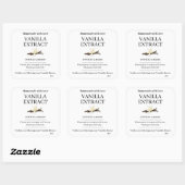 Vanille-extract moderne label sticker VE102sq (Vel)