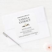 Vanille-extract moderne label sticker VE102sq (Envelop)