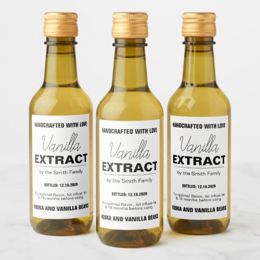 Vanille-extract moderne label sticker VLL1rt (Flessen)