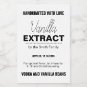 Vanille-extract moderne label sticker VLL1rt (Enkel label)