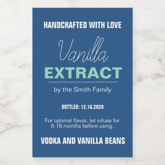 Vanille-extract moderne label sticker VLL1rt (Enkel label)