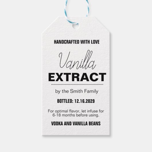 Vanille-extract moderne label sticker VLL1rt Cadeaulabel (Voorkant)