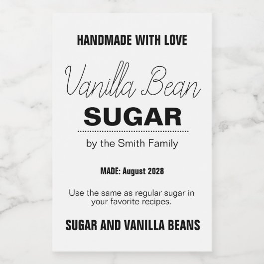Vanille-extract moderne label sticker VS101rt (Enkel label)