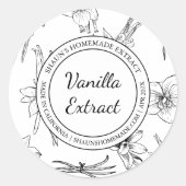 Vanille Extract Schets Modern label (Voorkant)