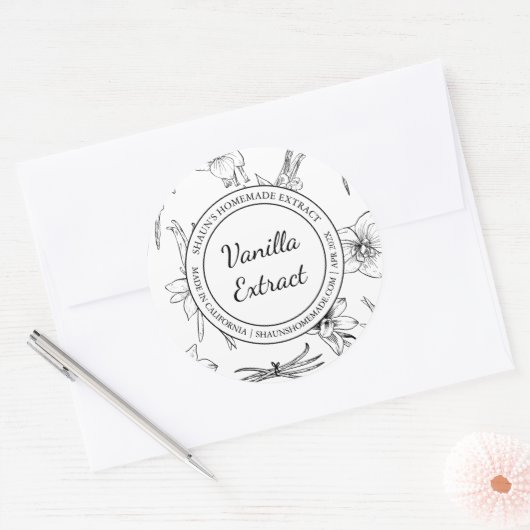 Vanille Extract Schets Modern label (Envelop)