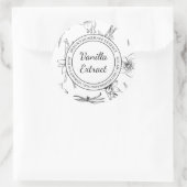 Vanille Extract Schets Modern label (Tas)