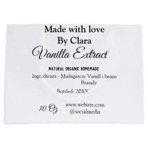 Vanille-extract zelfgemaakt ingrediënten toevoegen groot cadeauzakje