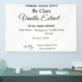 Vanille-extract zelfgemaakt ingrediënten toevoegen spandoek (Beurs)