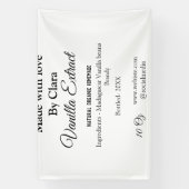 Vanille-extract zelfgemaakt ingrediënten toevoegen spandoek (Verticaal)