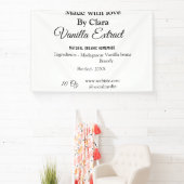 Vanille-extract zelfgemaakt ingrediënten toevoegen spandoek (Insitu)