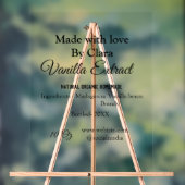 Vanille extract zelfgemaakte ingrediënten toevoege acryl bord (Neutraal)