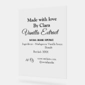 Vanille extract zelfgemaakte ingrediënten toevoege acryl bord (Hoek)