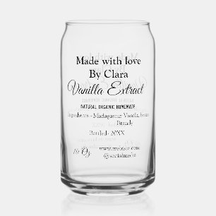 Vanille extract zelfgemaakte ingrediënten toevoege blikvorm glas