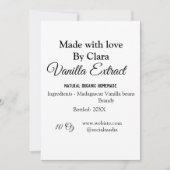 Vanille extract zelfgemaakte ingrediënten toevoege feestdagenkaart (Voorkant)