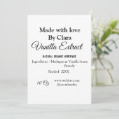 Vanille extract zelfgemaakte ingrediënten toevoege feestdagenkaart (Staand voorkant)