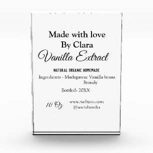 Vanille extract zelfgemaakte ingrediënten toevoege fotoblokken