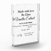 Vanille extract zelfgemaakte ingrediënten toevoege fotoblokken (Links)