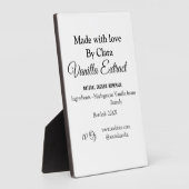 Vanille extract zelfgemaakte ingrediënten toevoege fotoplaat (Zijkant)