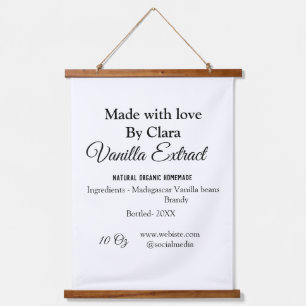 Vanille extract zelfgemaakte ingrediënten toevoege hangend wandkleed
