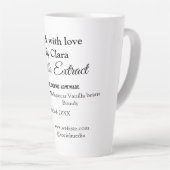 Vanille extract zelfgemaakte ingrediënten toevoege latte mok (Rechterhoek)