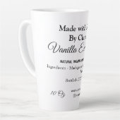 Vanille extract zelfgemaakte ingrediënten toevoege latte mok (Linkerhoek)