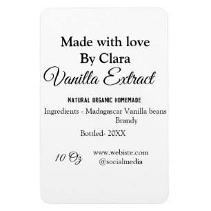 Vanille extract zelfgemaakte ingrediënten toevoege magneet