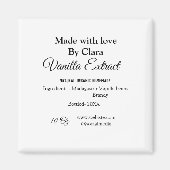 Vanille extract zelfgemaakte ingrediënten toevoege magneet (Voorkant)