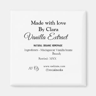 Vanille extract zelfgemaakte ingrediënten toevoege magneet