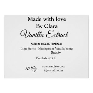 Vanille extract zelfgemaakte ingrediënten toevoege perfect poster