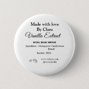 Vanille extract zelfgemaakte ingrediënten toevoege ronde button 5,7 cm