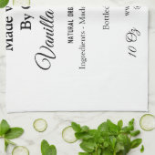 Vanille extract zelfgemaakte ingrediënten toevoege theedoek (Gevouwen)