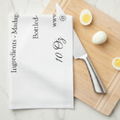 Vanille extract zelfgemaakte ingrediënten toevoege theedoek (Quarter Fold)