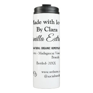 Vanille extract zelfgemaakte ingrediënten toevoege thermosbeker