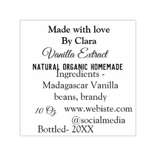 Vanille extract zelfgemaakte ingrediënten toevoege  zelfinktende stempel