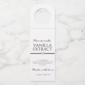 Vanille-extractlabel Flessenhanger (Voorkant)
