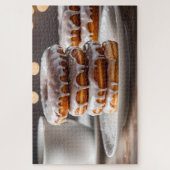 Vanille geglazuurde donuts legpuzzel (Verticaal)