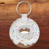 Vanille gestrooide keuken op de bakkersmakerij sleutelhanger (Voorkant)