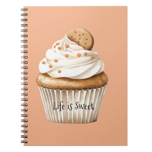Vanille glazuur cupcake notitieboek (Voorkant)
