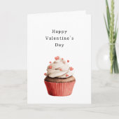 Vanille glazuur harten chocolade cupcakes kaart (Voorkant)