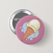 Vanille-ijs Ronde Button 5,7 Cm (Voorkant /achterkant)