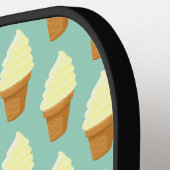 Vanille-ijs Soft Serve Kegel Cute Grappig Pickleball Paddle (Links Detail)